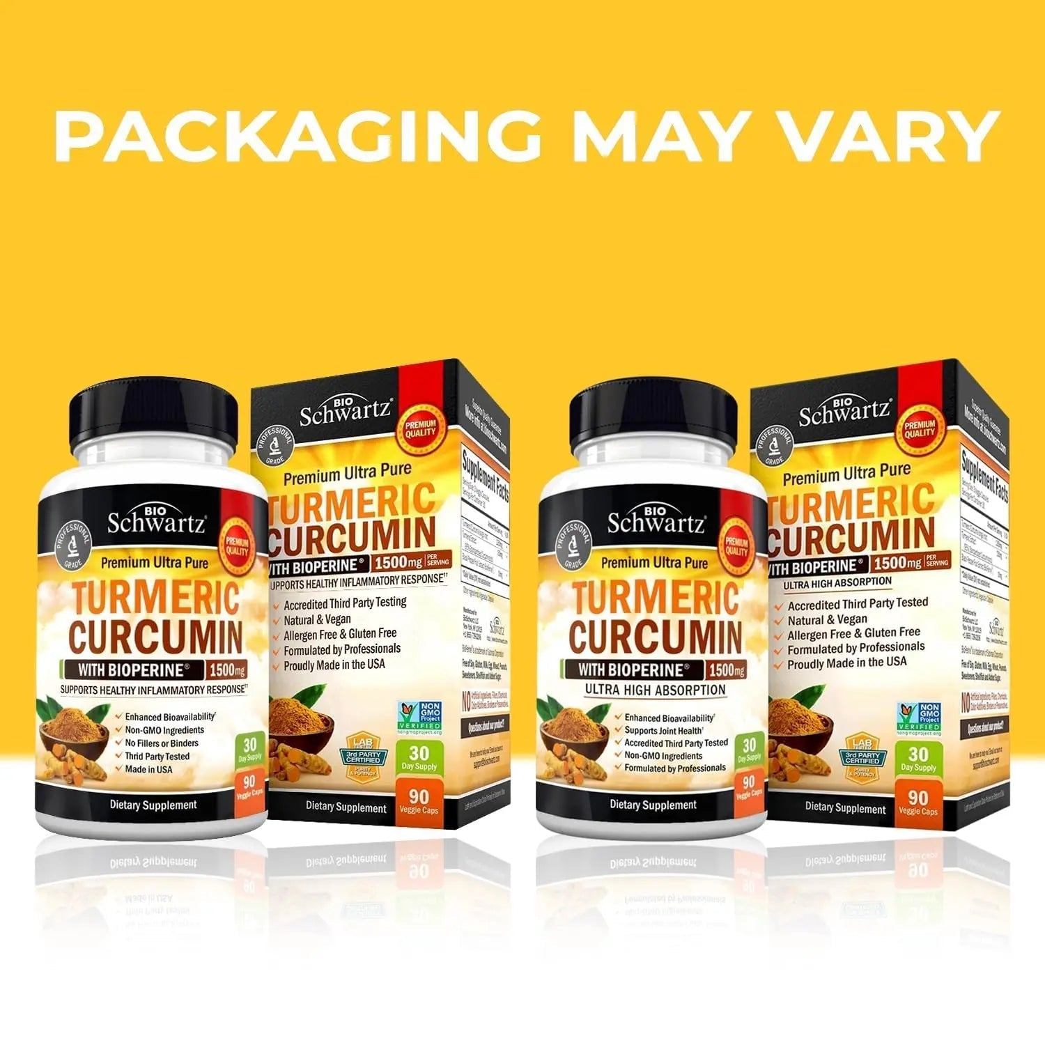 Turmeric Curcumin with Black Pepper Extract 1500mg - High Absorption - TrustMedUSA