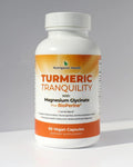 Turmeric Tranquility Turmeric Curcumin & Magnesium Glycinate with BioPerine – Support for Stress Relief, Sleep, Heart Health, Muscles, Metabolism, and Joint Health* - High Absorption - 90 Capsules (1) - TrustMedUSA