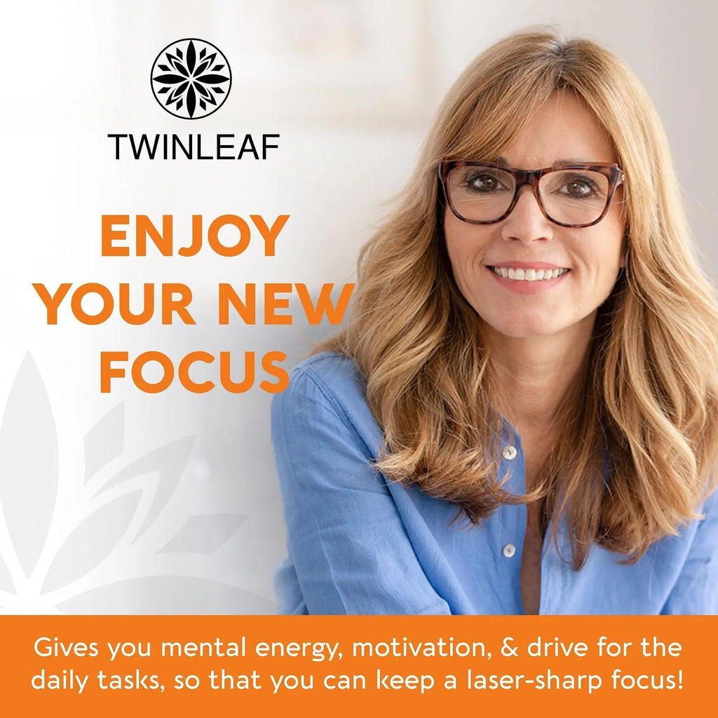 TWINLEAF Dopamine Brain Support Supplement, 1000 mg Blend - Made in USA - with DMAE, Vitamin B12 and L-Tyrosine - TrustMedUSA