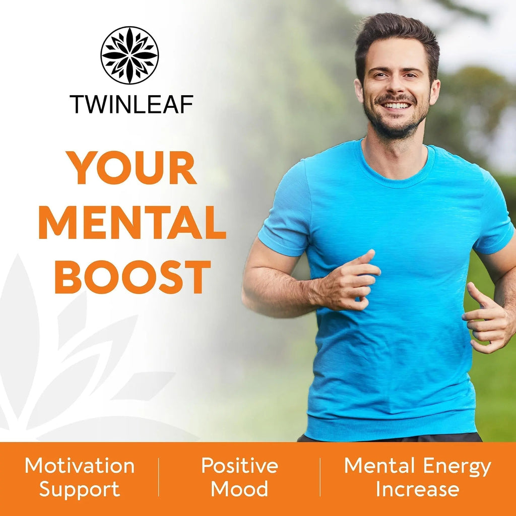 TWINLEAF Dopamine Brain Support Supplement, 1000 mg Blend - Made in USA - with DMAE, Vitamin B12 and L-Tyrosine - TrustMedUSA