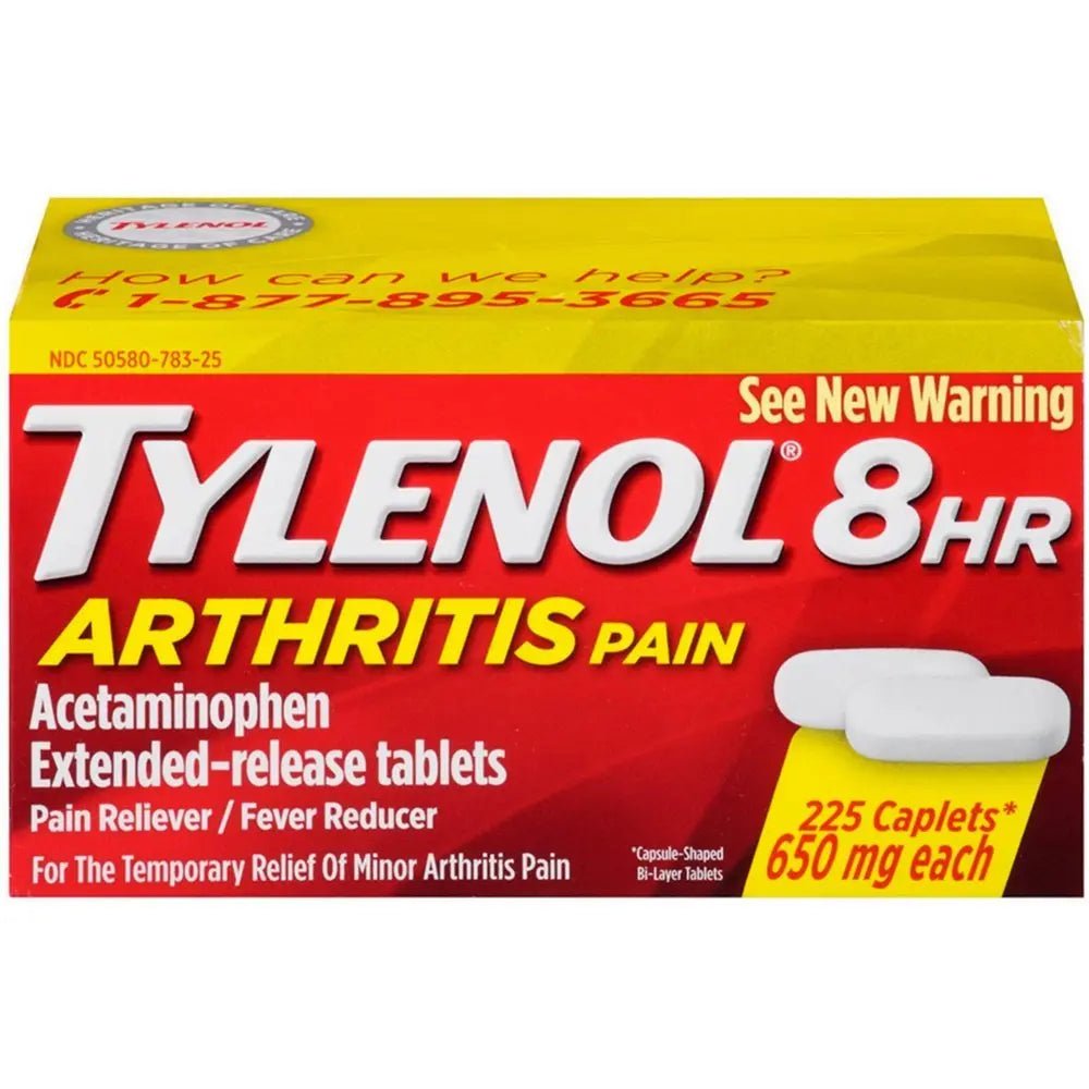Tylenol 8 Hour Arthritis Pain Reliever Fever Reducer Extended Release Caplet, 225 Count - TrustMedUSA