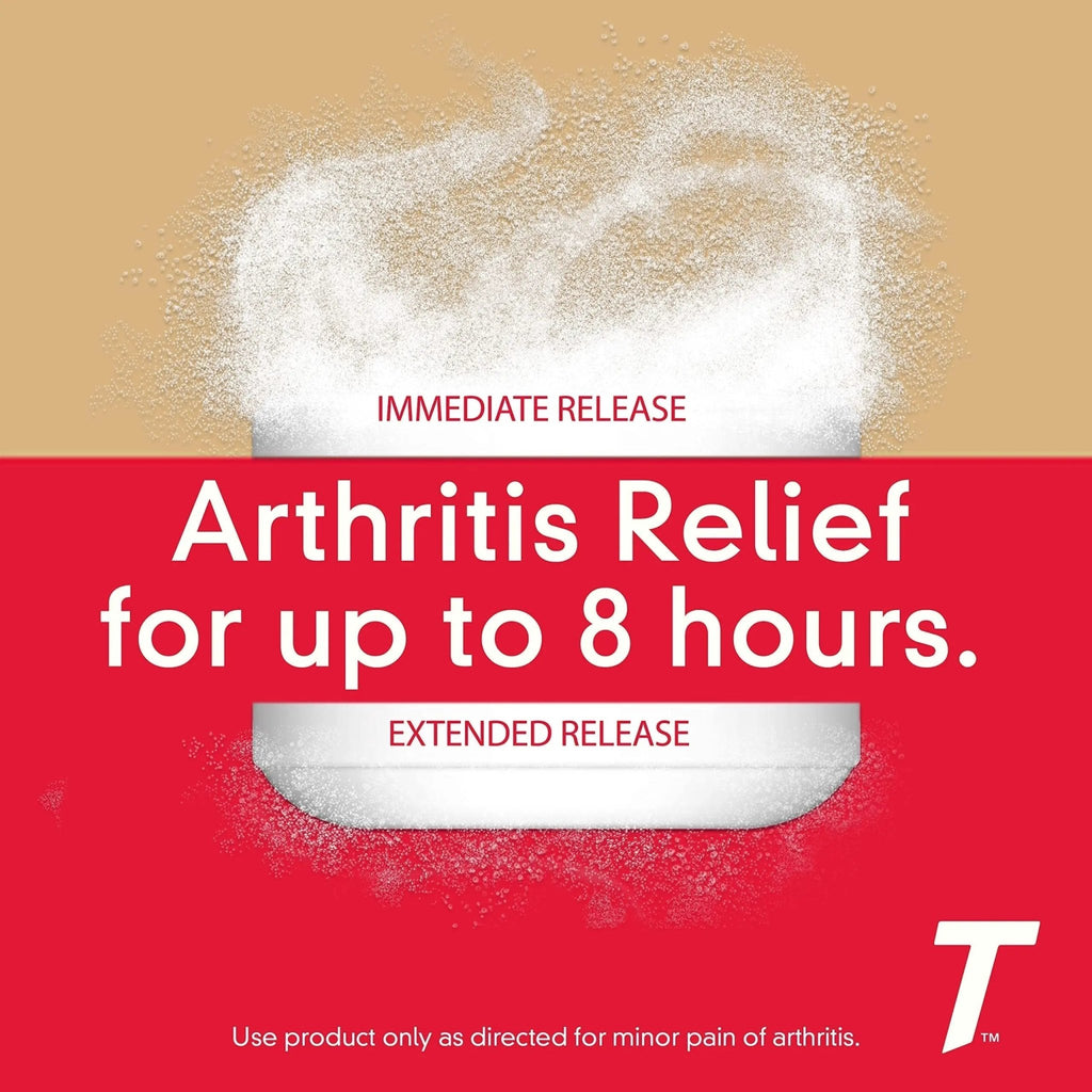 Tylenol 8HR Arthritis Pain Relief Caplets, Fast, Strong Pain Relief, 650 mg Acetaminophen for Minor Arthritis & Joint Pain, Fever Reducer, Extended Release, Won't Irritate Stomach, 100 Count - TrustMedUSA