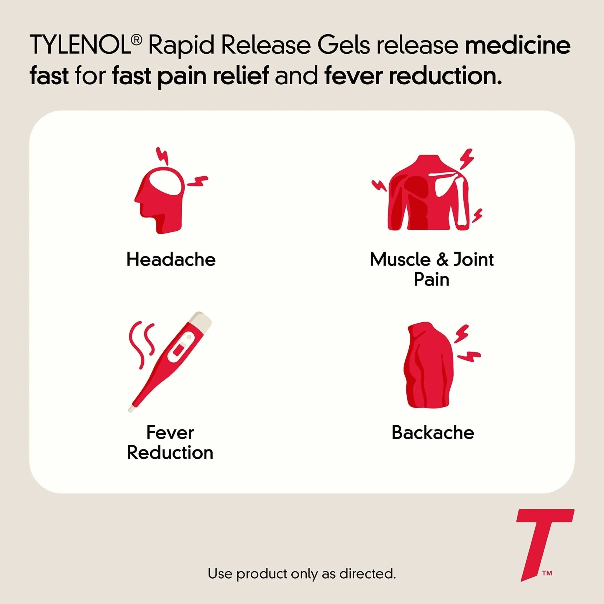 Tylenol Extra Strength Acetaminophen Rapid Release Gels, Fast, Strong Pain Relief, Fever Reducer Medicine, 500 mg Gelcaps with Laser‑Drilled Holes for Fast Release, Value Size, 225 Count - TrustMedUSA