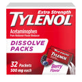 Tylenol Extra Strength Dissolve Powder Packs, 500 mg Acetaminophen Pain Reliever & Fever Reducer Medicine, Fast Relief for Minor Aches & Pains, Ibuprofen- & Aspirin-Free, On-the-Go Berry Flavor, 32 Ct - TrustMedUSA