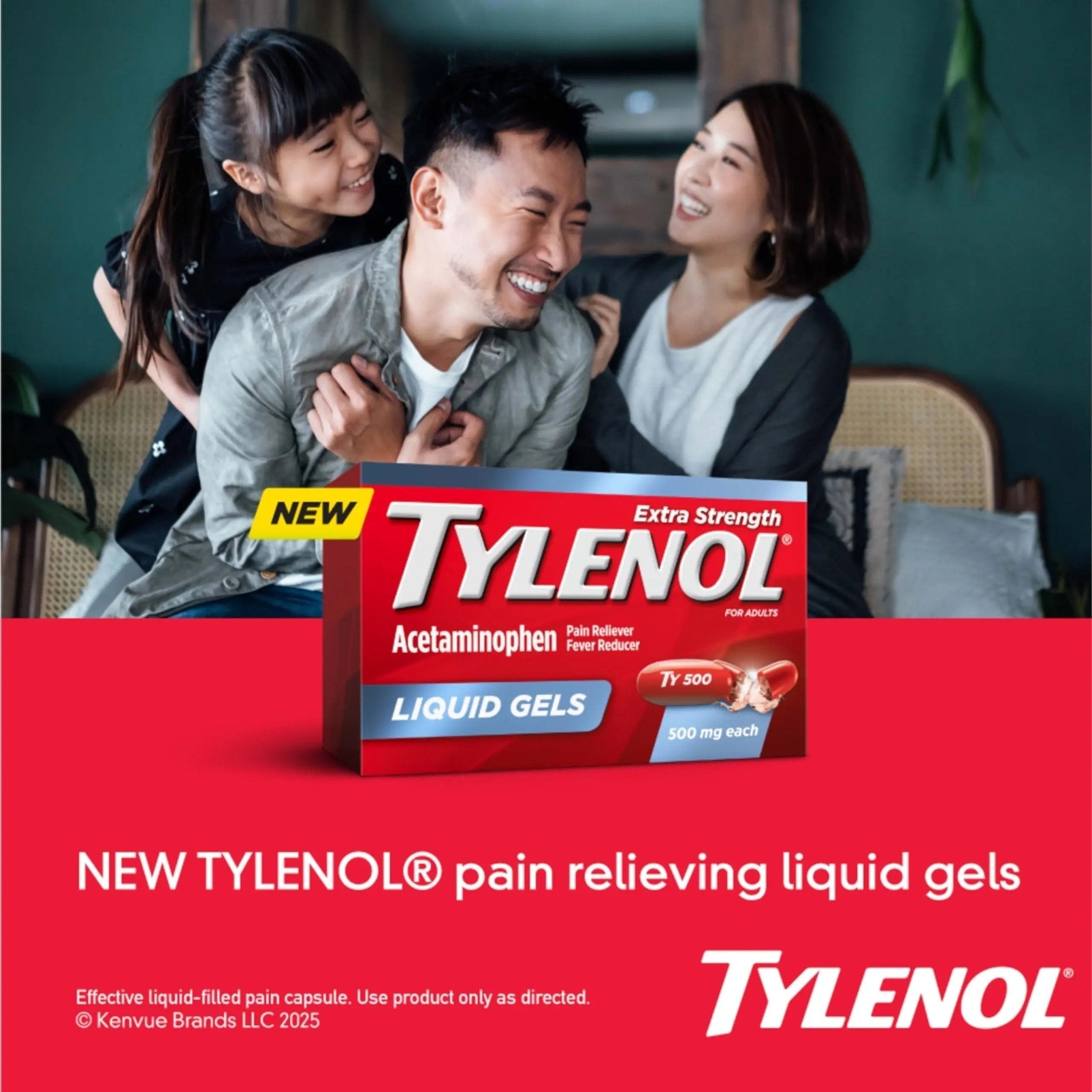 Tylenol Extra Strength Liquid Gels, Fast, Strong Pain Relief, Fever Reducer for Adults with 500 mg Acetaminophen, Fast-Acting Liquid Gel Capsules for Headaches & Minor Pain Relief, 40 Count - TrustMedUSA