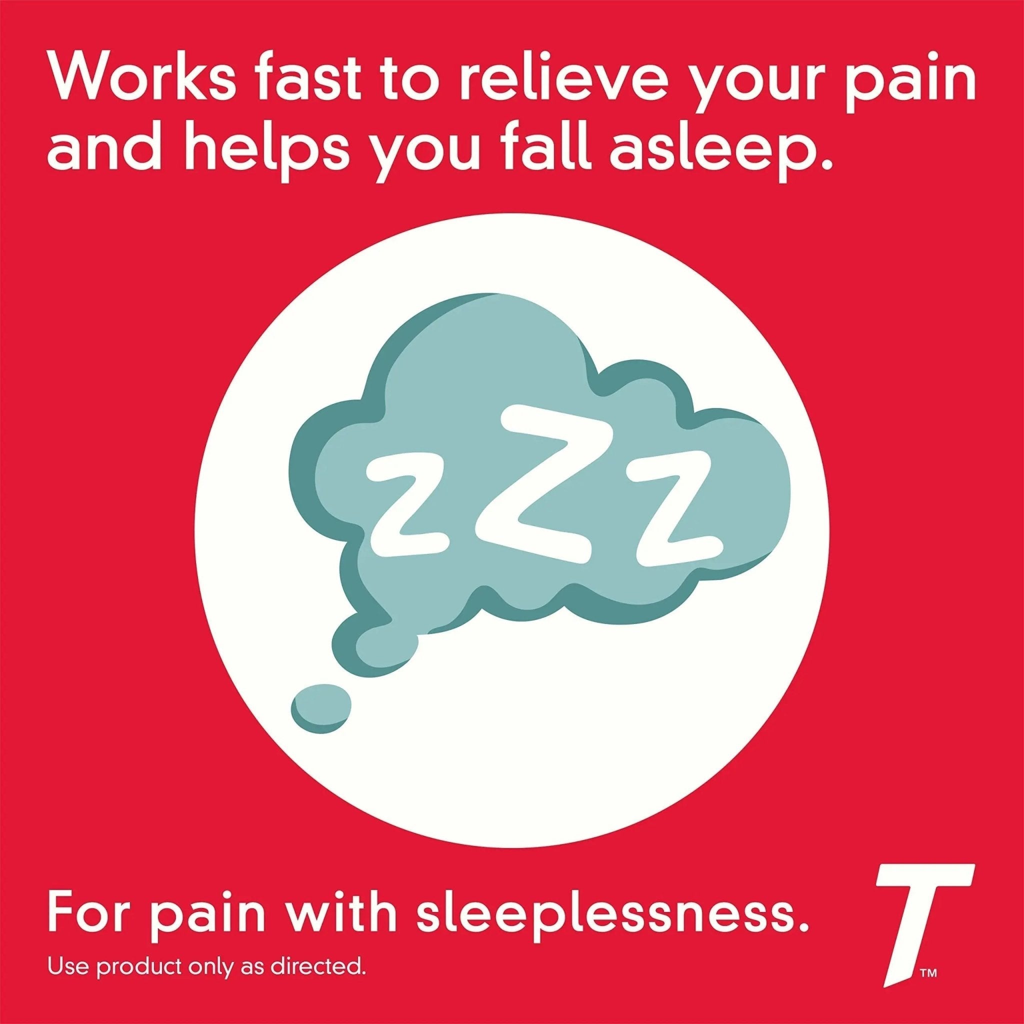 Tylenol PM Extra Strength Nighttime Pain Reliever & Sleep Aid Caplets, 500 mg Acetaminophen & 25 mg Diphenhydramine HCl, Relief for Nighttime Aches & Pains, Non-Habit Forming, 150 ct - TrustMedUSA