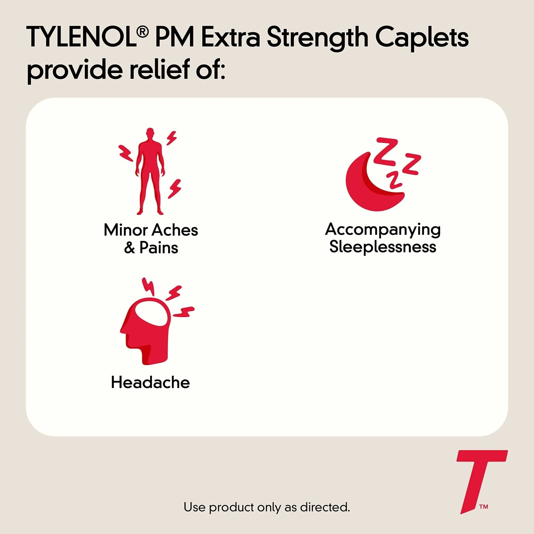 Tylenol PM Extra Strength Nighttime Pain Reliever Sleep Aid Caplets with Acetaminophen & Diphenhydramine HCl, Relief for Nighttime Aches & Pains, Travel Size, 50 Packs of 2 Caplets - TrustMedUSA