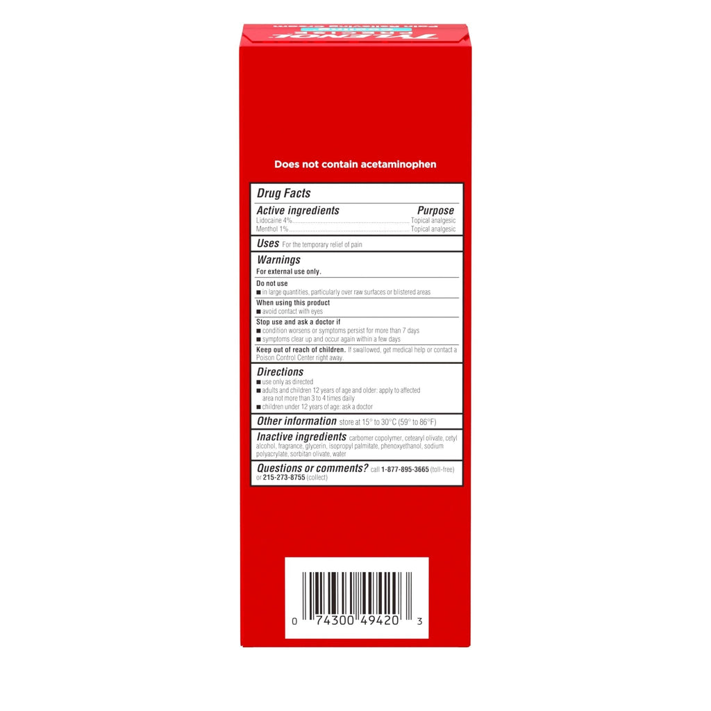 Tylenol Precise Cream, Cooling Sensation Pain Relief, Roll‑On, Lidocaine 4%, Menthol 1%, Targeted Maximum OTC Strength Combination for Back, Muscle and Joint, Numbing Cream Rollerball Applicator, 4 oz - Maple Wellness Supplements