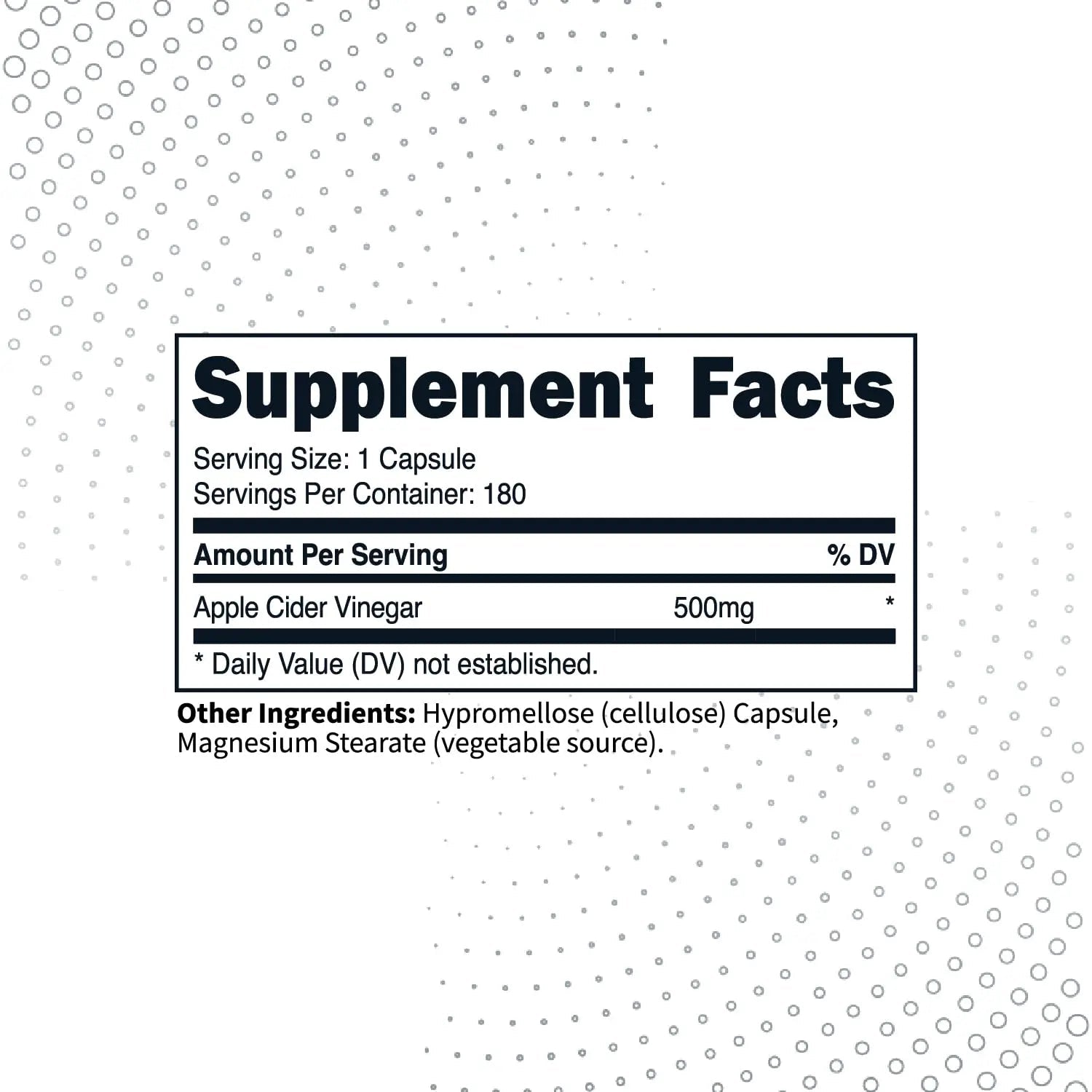 Type Zero Apple Cider Vinegar Capsules (180 Count) 500mg Per Serving - Non-GMO, Gluten-Free Supplement - TrustMedUSA