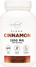 Type Zero Ceylon Cinnamon Capsules (1200mg | 120 Capsules) - Natural, Non-GMO, Gluten Free, Organic Cinnamon Bark Supplement - TrustMedUSA