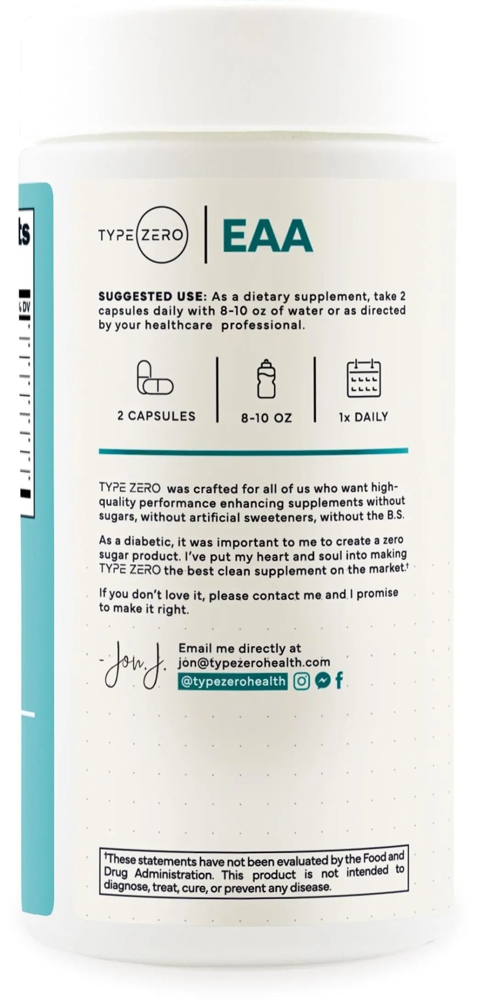 Type Zero Clean EAA Capsules (1,200mg per Serving), Essential Amino Acids Supplement with 9 EAAs, 180 Capsules, 90 Servings - TrustMedUSA