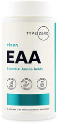 Type Zero Clean EAA Capsules (1,200mg per Serving), Essential Amino Acids Supplement with 9 EAAs, 180 Capsules, 90 Servings - TrustMedUSA