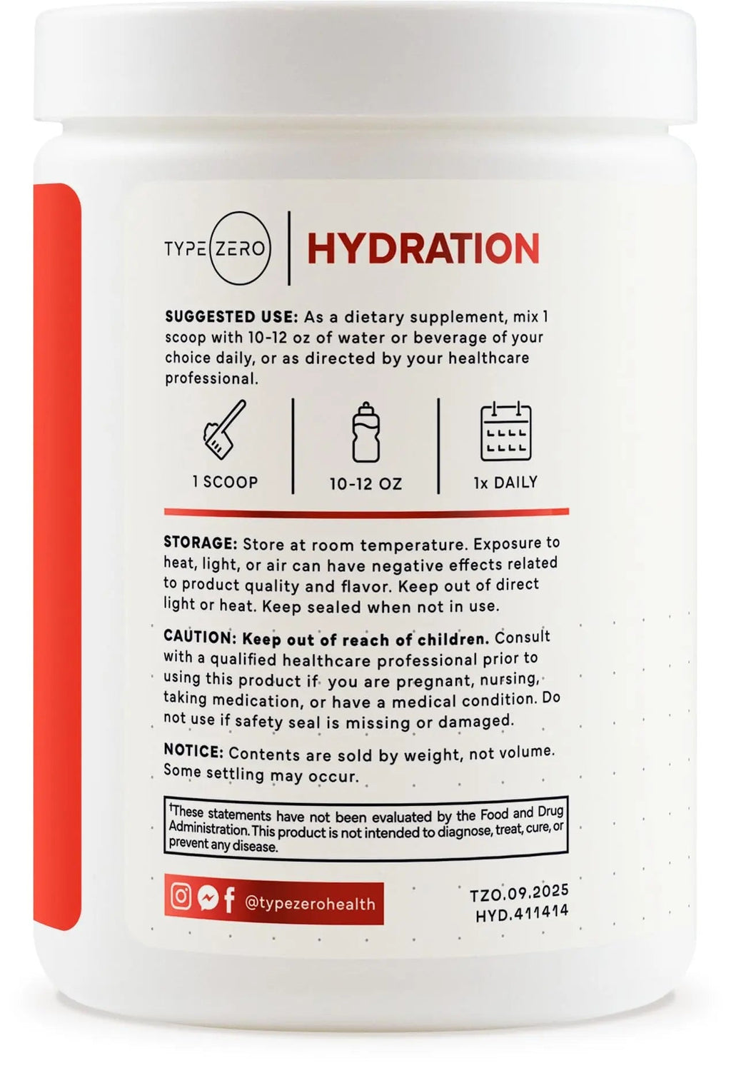 Type Zero Clean Electrolytes Hydration Powder Drink Mix + 14 Essential Vitamins & Minerals - Sugar Free, Zero Artificial Ingredients - Fruit Punch, 50 Servings - TrustMedUSA