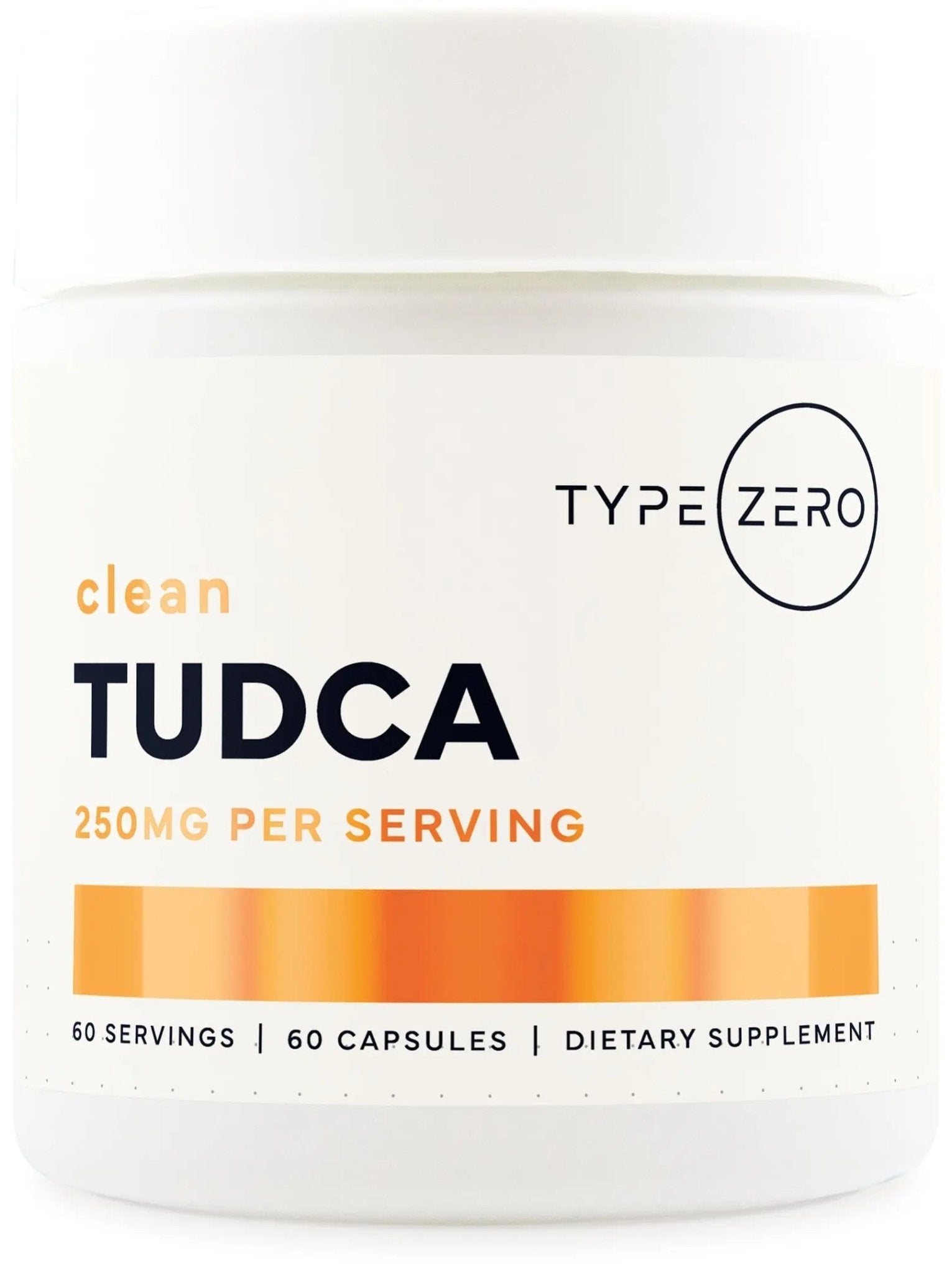 Type Zero Clean TUDCA Capsules 250mg - Pure Tauroursodeoxycholic Acid Supplement - Bile Salt Derivative - 60 Capsules, 60 Servings - TrustMedUSA
