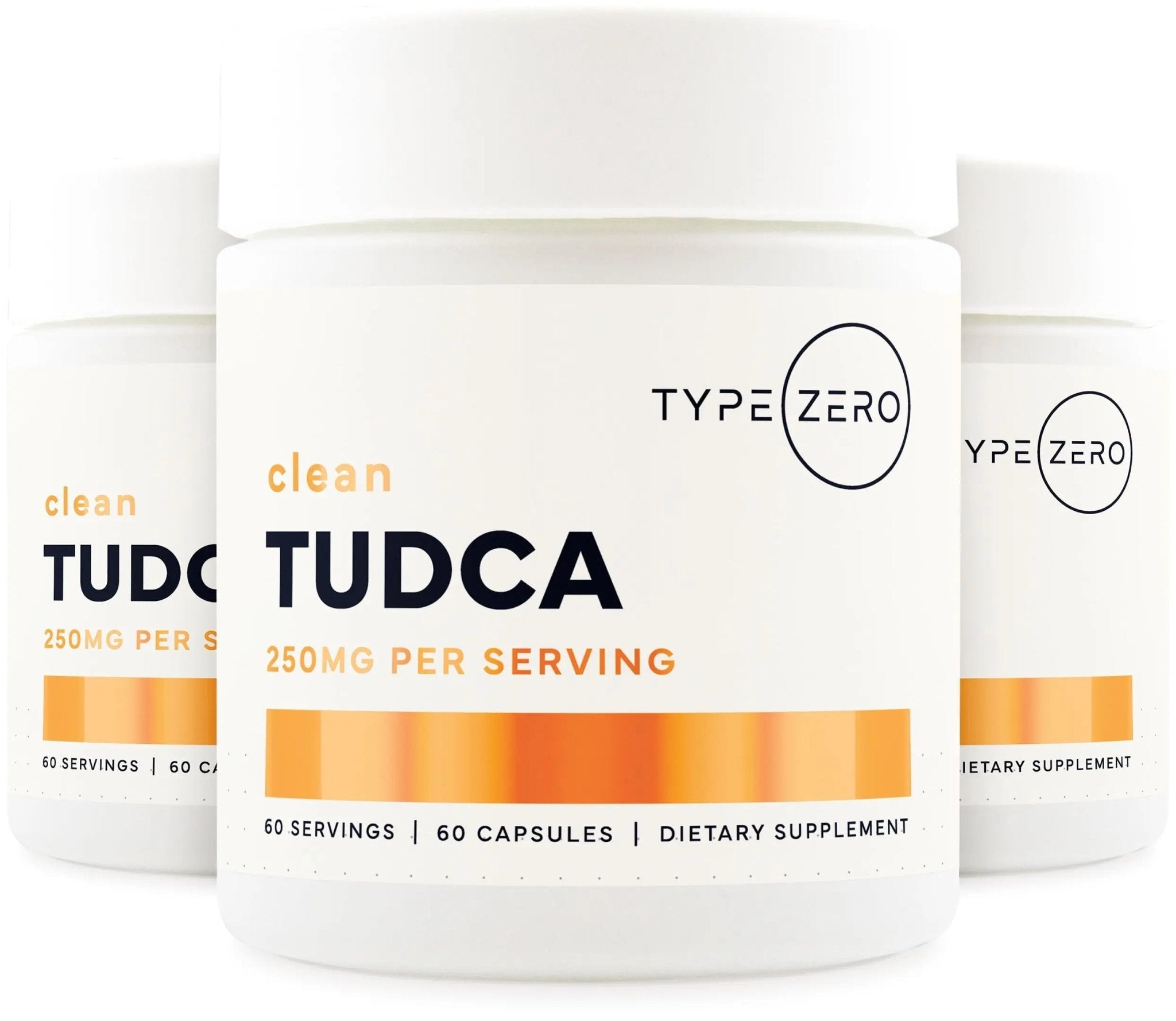 Type Zero Clean TUDCA Capsules 250mg - Pure Tauroursodeoxycholic Acid Supplement - Bile Salt Derivative - 60 Capsules, 60 Servings - TrustMedUSA