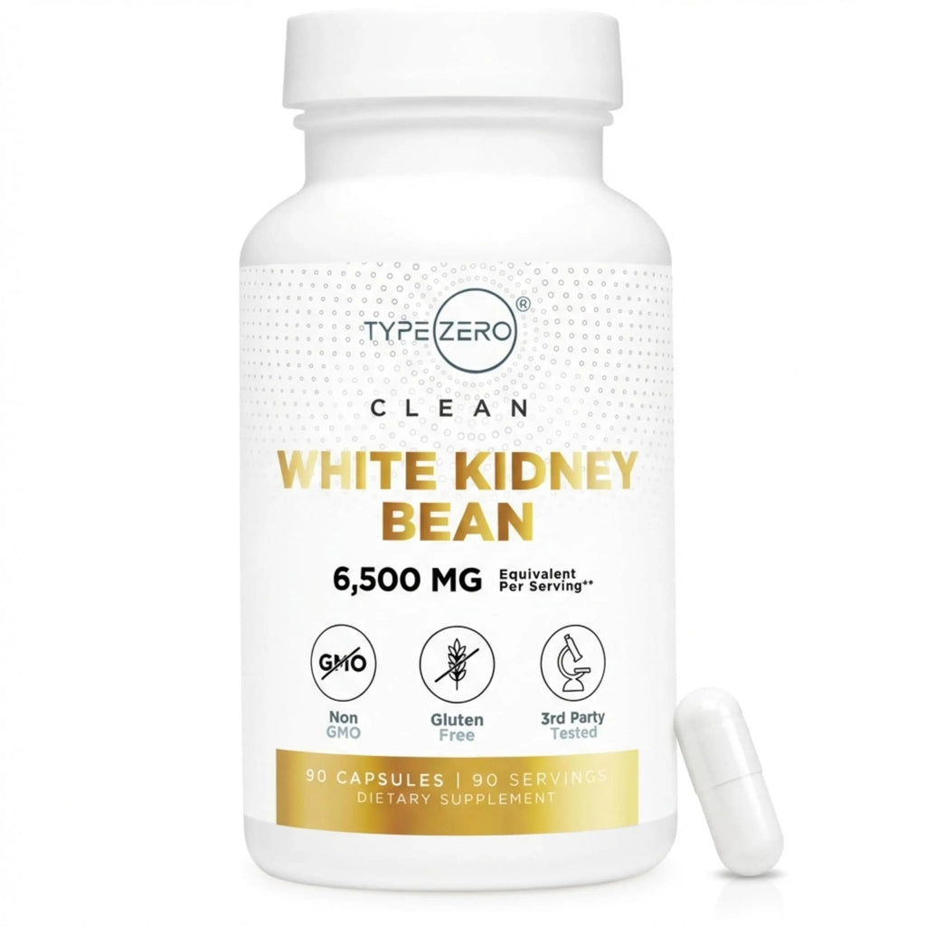 Type Zero Clean White Kidney Bean Capsules (6,500 MG Equivalent Per Serving, 90 Count) - Non-GMO, Gluten Free - TrustMedUSA