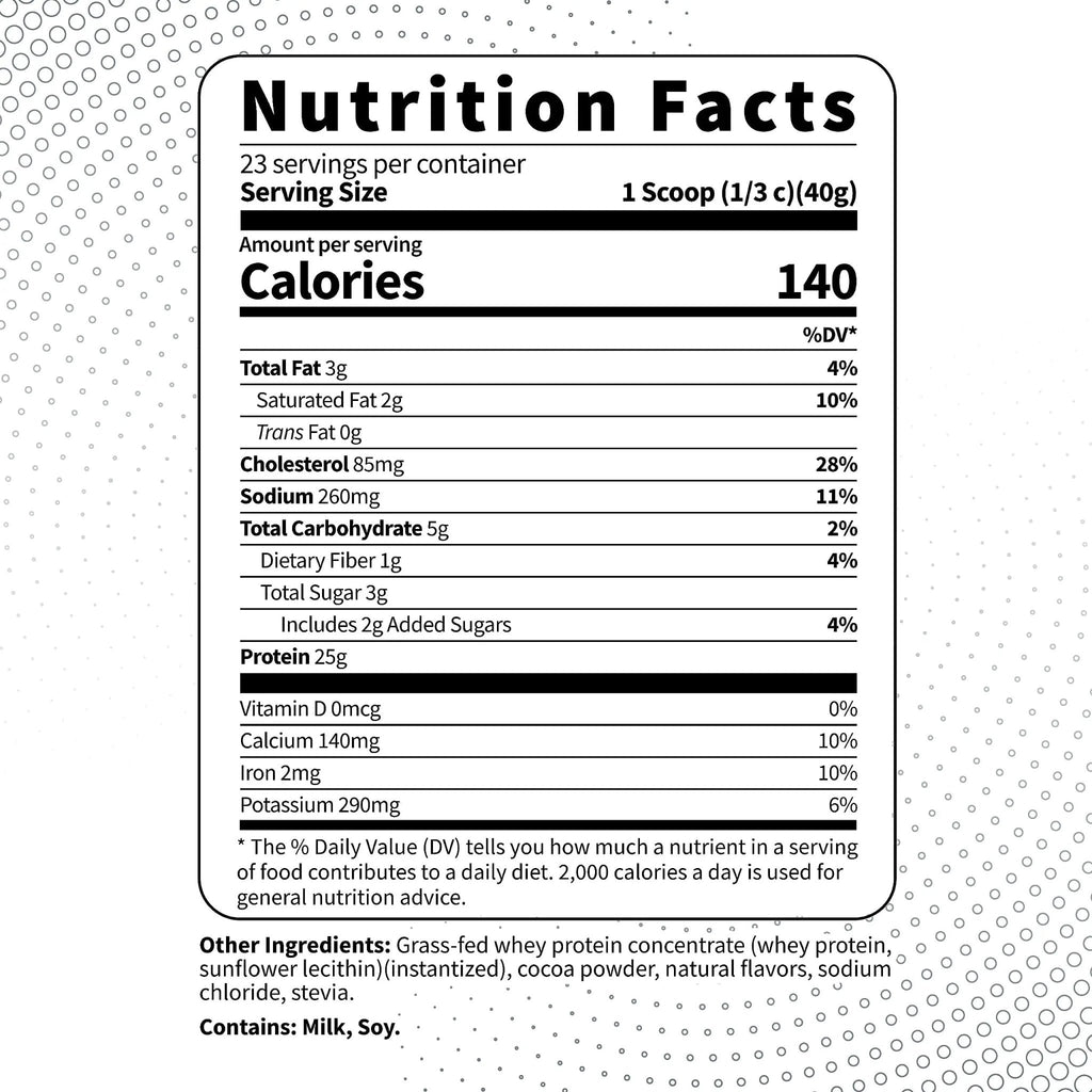 Type Zero Grass Fed Whey Protein Concentrate Powder (Chocolate, 2LBS) - Gluten Free - TrustMedUSA