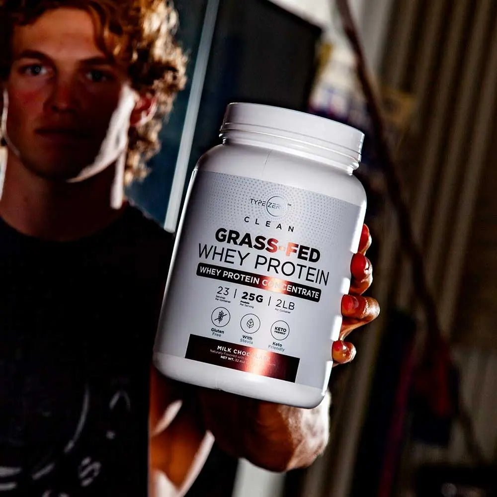 Type Zero Grass Fed Whey Protein Concentrate Powder (Chocolate, 2LBS) - Gluten Free - TrustMedUSA