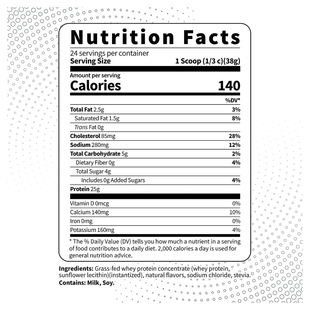 Type Zero Grass Fed Whey Protein Concentrate Powder (Vanilla, 2LBS) - Gluten Free - TrustMedUSA