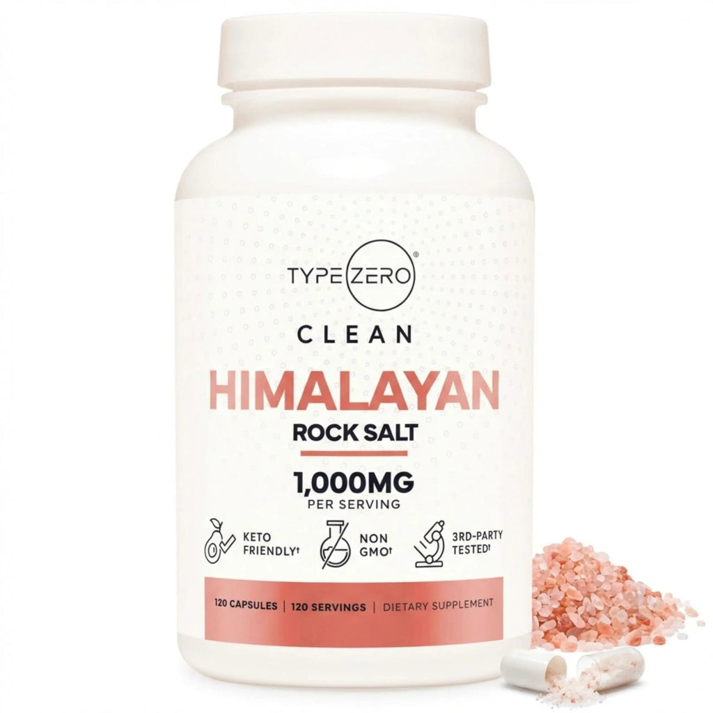 Type Zero Himalayan Rock Salt Capsules (120 Capsules) (1000mg per Serving) - TrustMedUSA