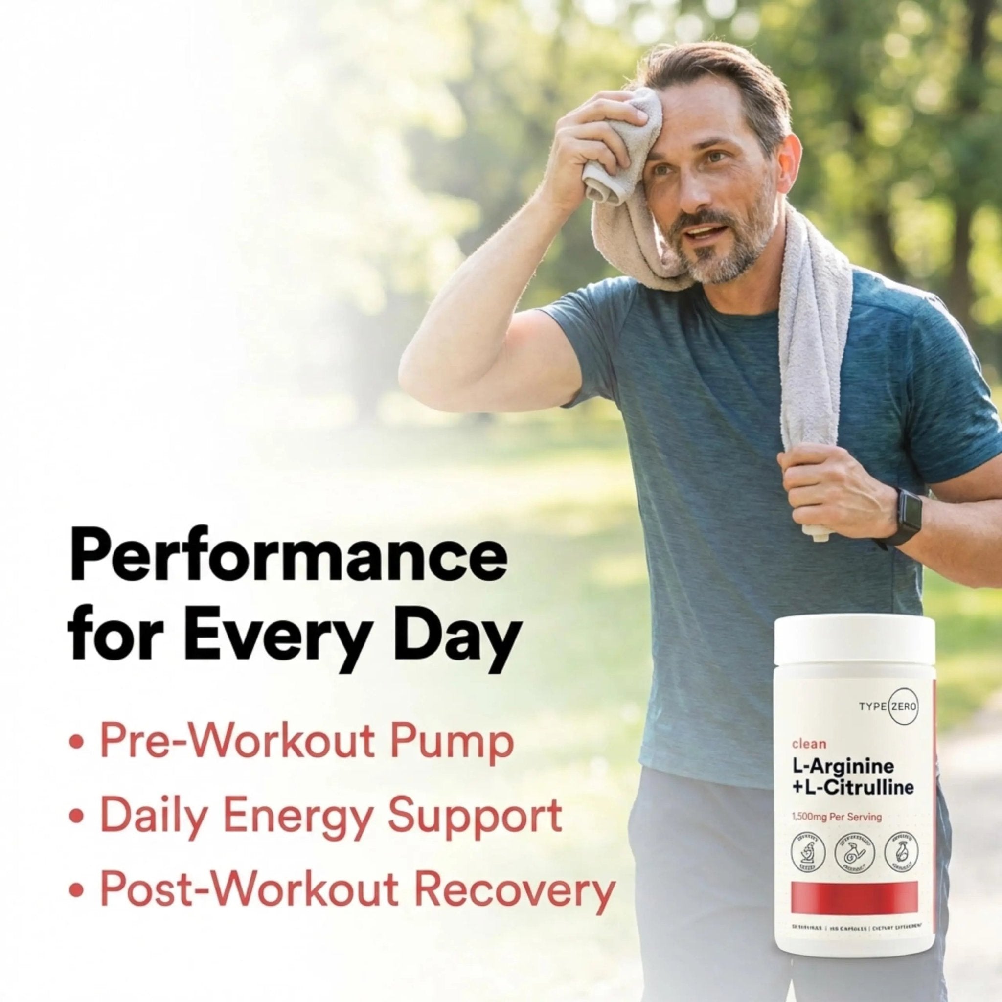 Type Zero L-Arginine + L-Citrulline Supplement (1500mg) - Nitric Oxide Booster - Clean, Keto-Friendly, GMO-Free, 180 Capsules, 90 Servings - TrustMedUSA