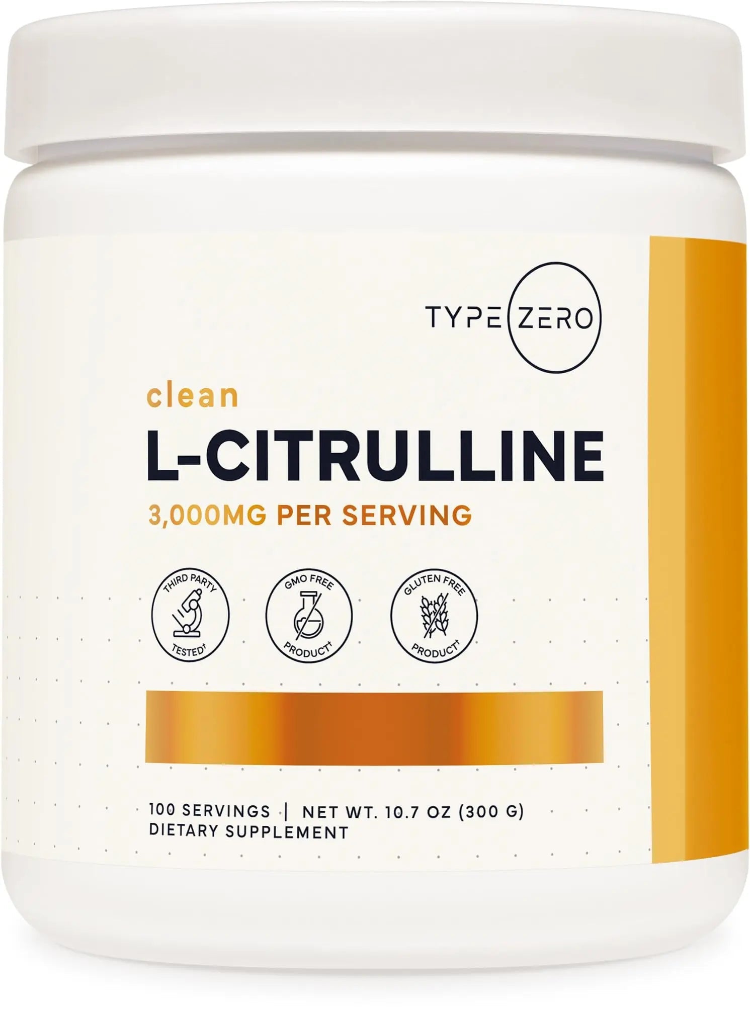 Type Zero L-Citrulline Base Powder, 3,000mg Per Serving - 100 Servings - TrustMedUSA