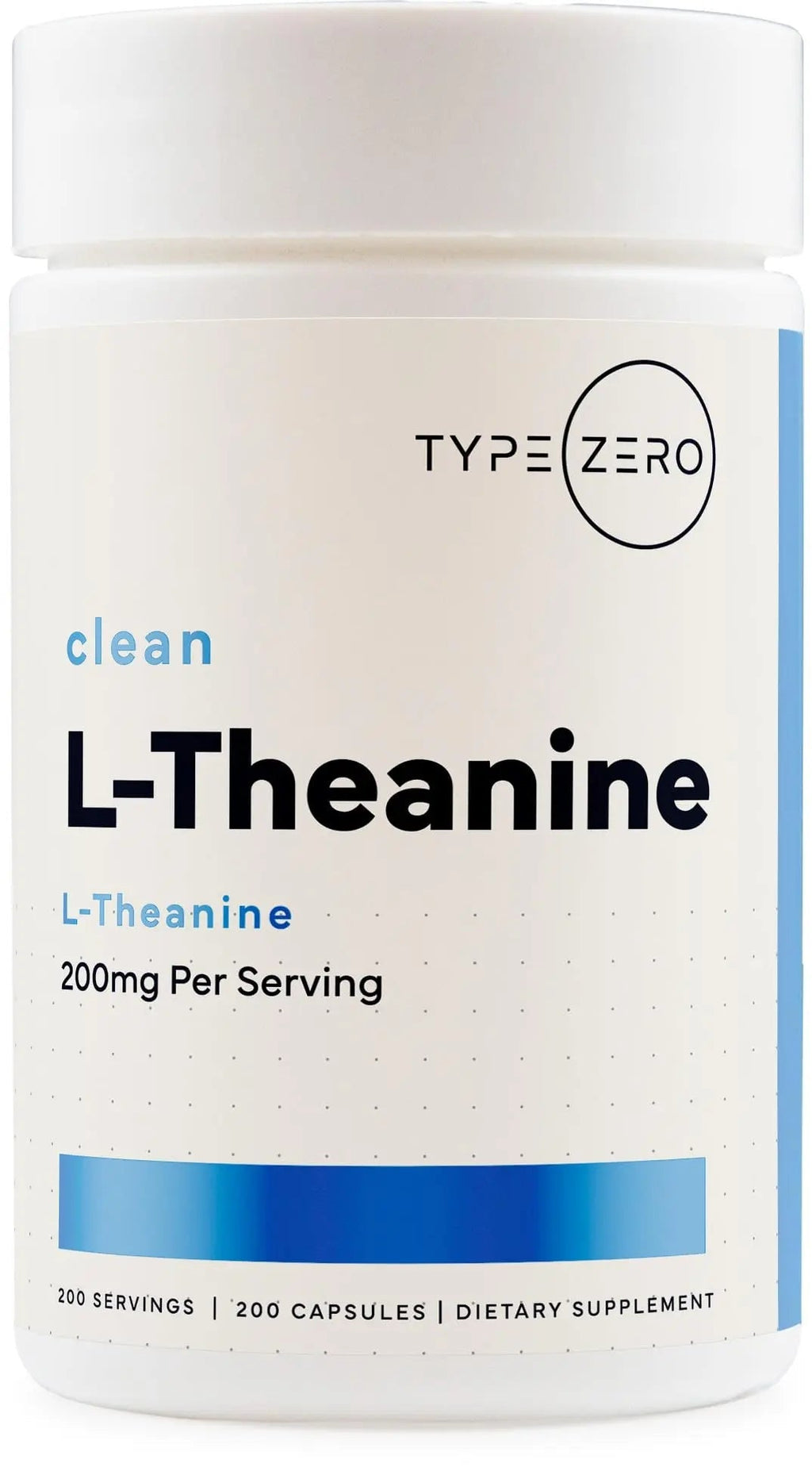 Type Zero L-Theanine (200mg) 200 Capsules - Clean L-Theanine Supplement, Keto, GMO-Free - TrustMedUSA