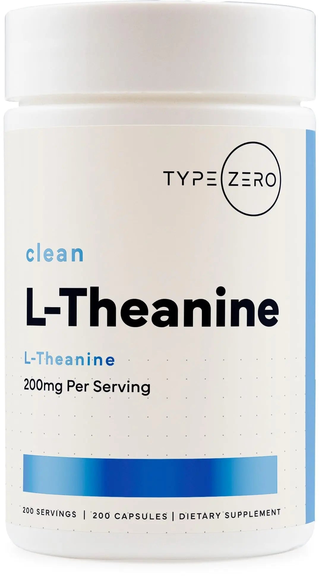 Type Zero L-Theanine (200mg) 200 Capsules - Clean L-Theanine Supplement, Keto, GMO-Free - TrustMedUSA