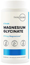 Type Zero Magnesium Glycinate (210mg | 180 Capsules) Pure, Non-GMO, Gluten Free, Natural High Absorption Magnesium Supplement - TrustMedUSA
