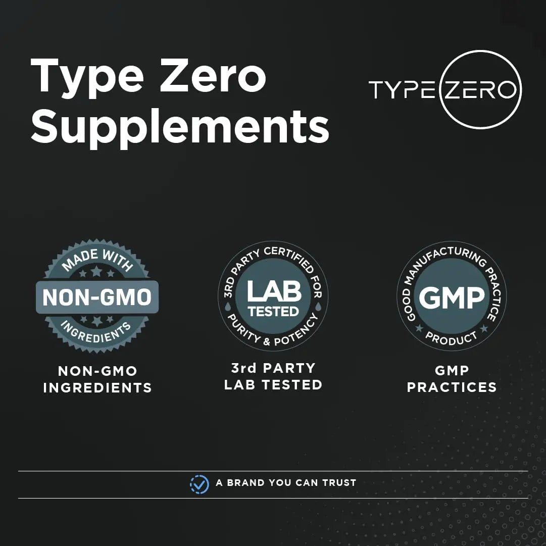 Type Zero Multi Collagen Powder 30 Servings (Unflavored) - Types I, II, III, V, & X Collagen Peptides + Hyaluronic Acid, VIT C, Biotin - TrustMedUSA