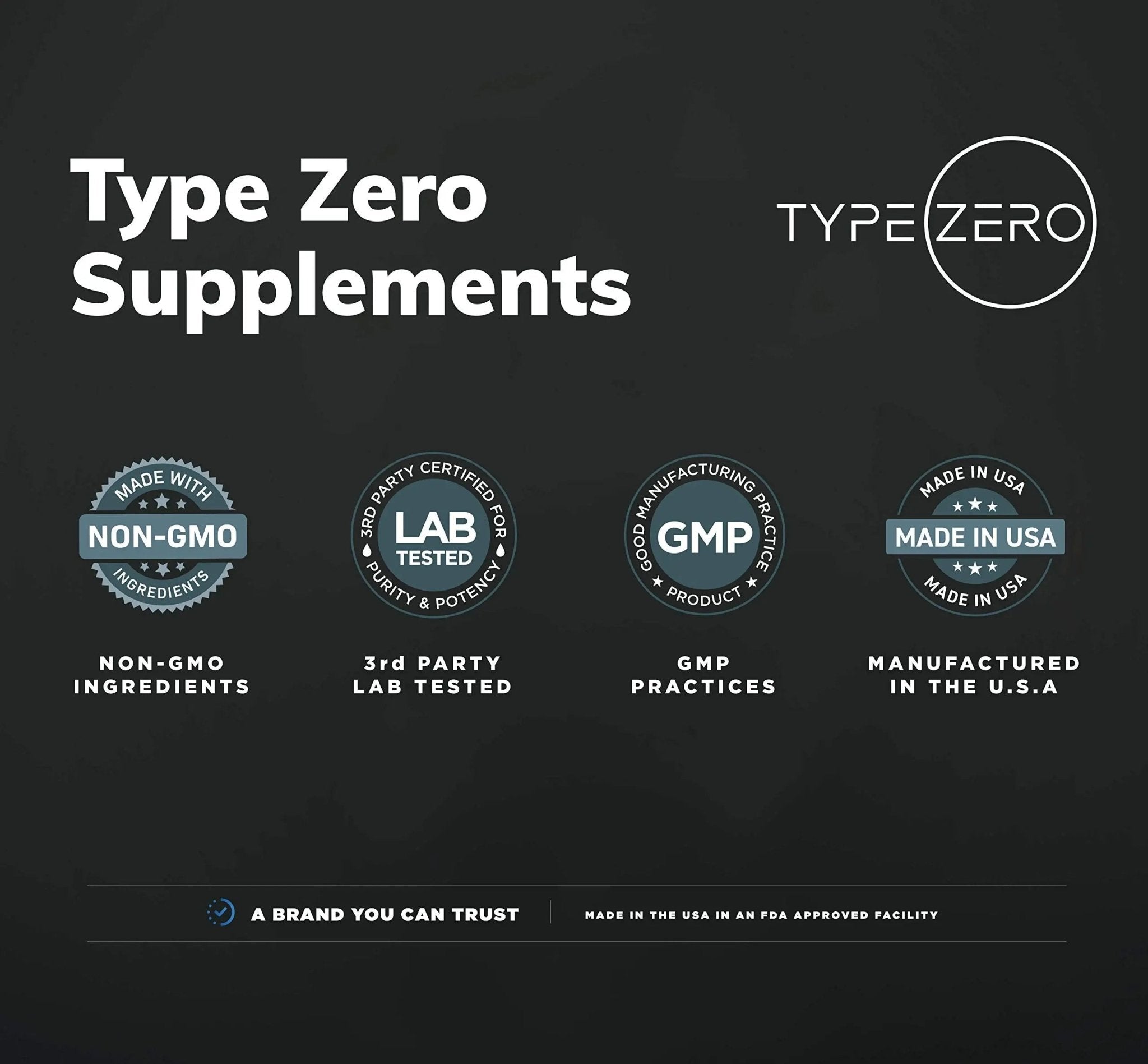 Type Zero Ultra Clean Alpha GPC Choline Supplement (600mg | 90 Capsules) Soy Free, Non-GMO Nootropics Alpha GPC 600mg / 300mg; Alpha-GPC Brain Memory and Focus Supplements - TrustMedUSA
