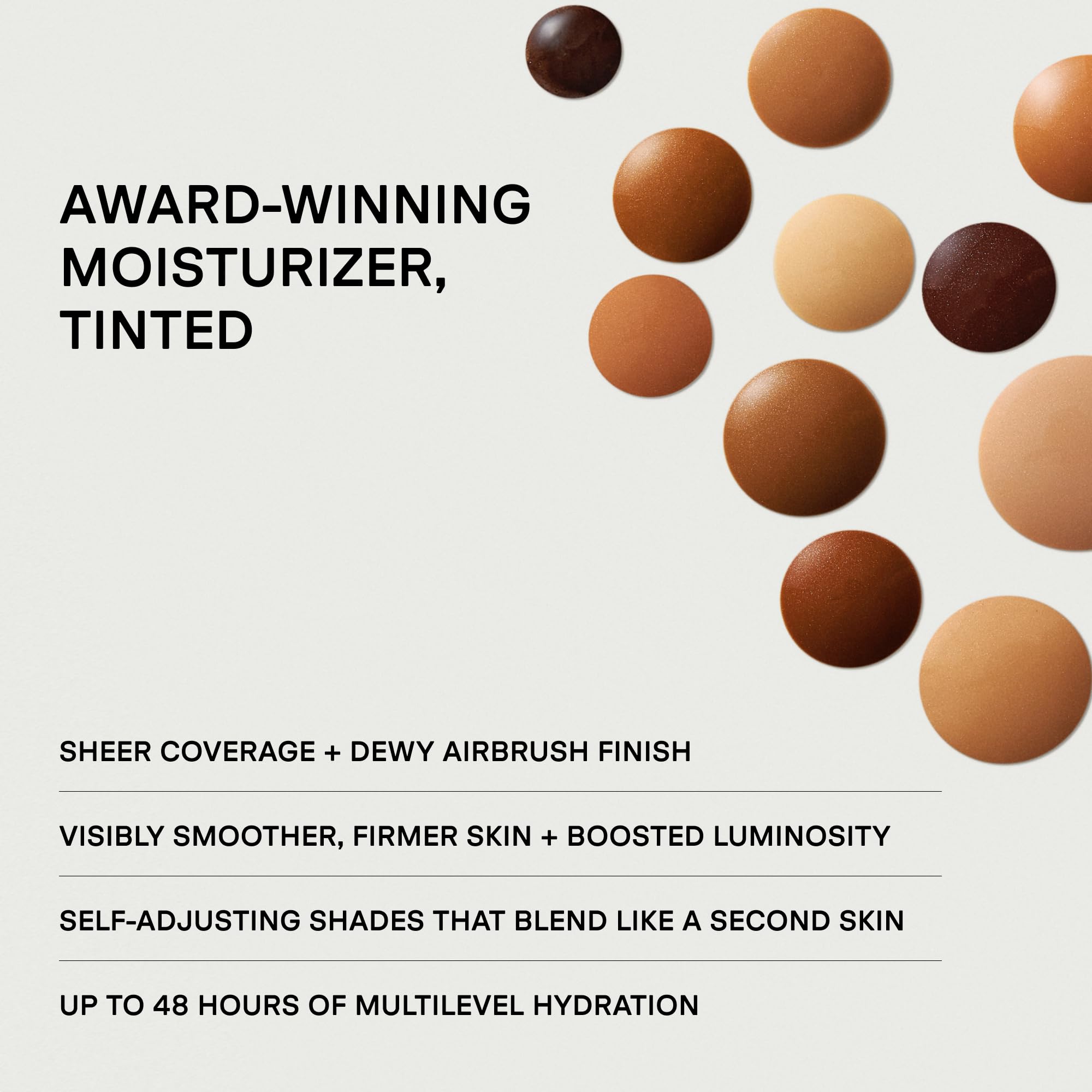 U Beauty The Super Tinted Hydrator Hyaluronic Acid Moisturizing Cream - Mega-Dose Skin Hydrator for Supple, Smooth, and Softer-Looking Skin For Up To 48 Hours - Shade 1-1.0 oz - TrustMedUSA