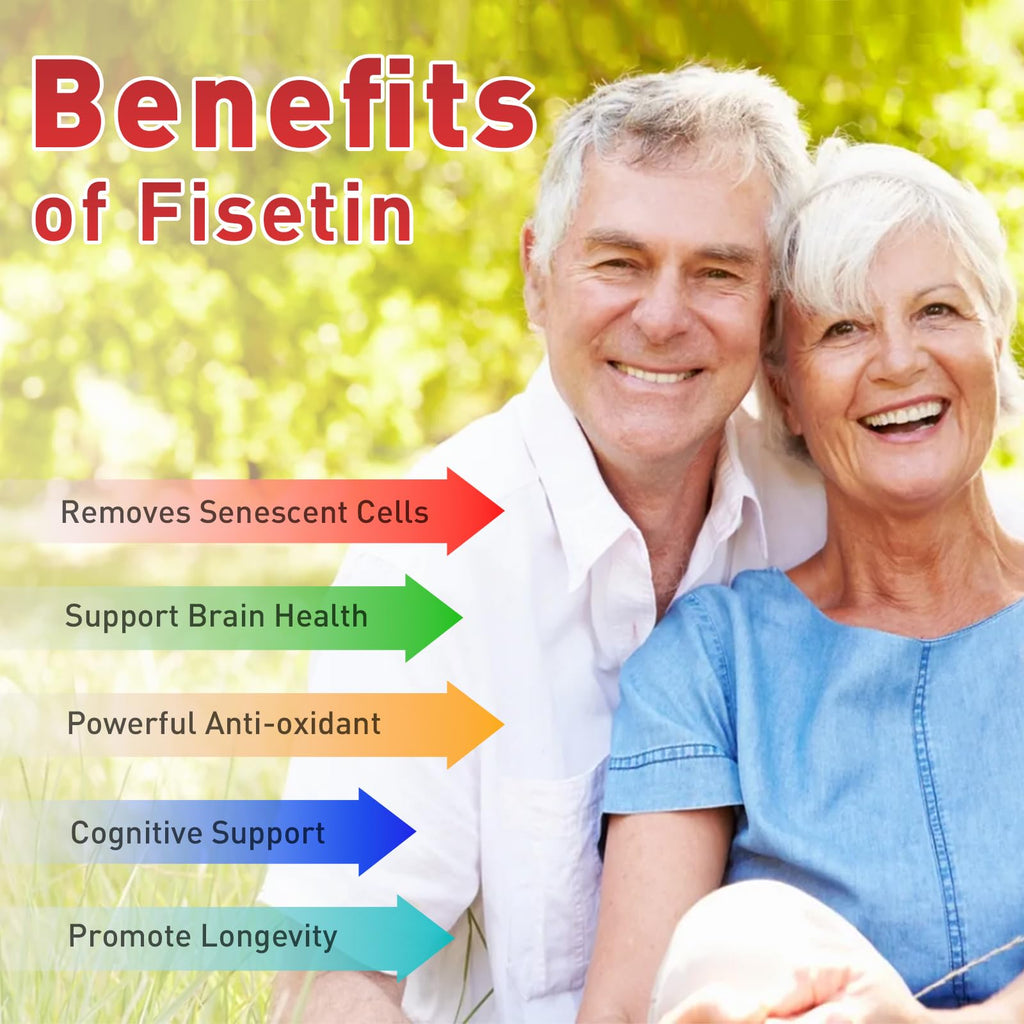 Uarcool Fisetin Supplement 2000mg for Healthy Aging and Longevity, Skin Health, Brain - Soy Free, Vegetarian - 60 Softgels - TrustMedUSA