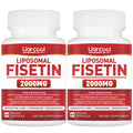 Uarcool Fisetin Supplement 2000mg for Healthy Aging and Longevity, Skin Health, Brain - Soy Free, Vegetarian - 60 Softgels(2 Bottles) - TrustMedUSA