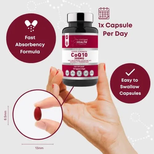 Ubiquinone Coenzyme Q10 300mg Softgel Capsules, 120 Super Strength Vegan Friendly - TrustMedUSA