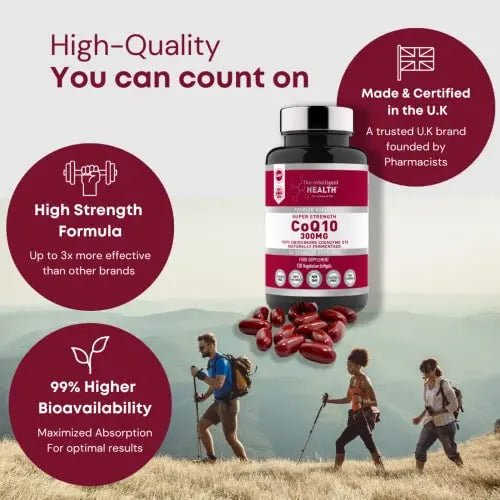 Ubiquinone Coenzyme Q10 300mg Softgel Capsules, 120 Super Strength Vegan Friendly - TrustMedUSA