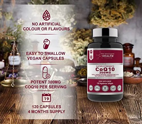 Ubiquinone Coenzyme Q10 300mg Softgel Capsules, 120 Super Strength Vegan Friendly - TrustMedUSA