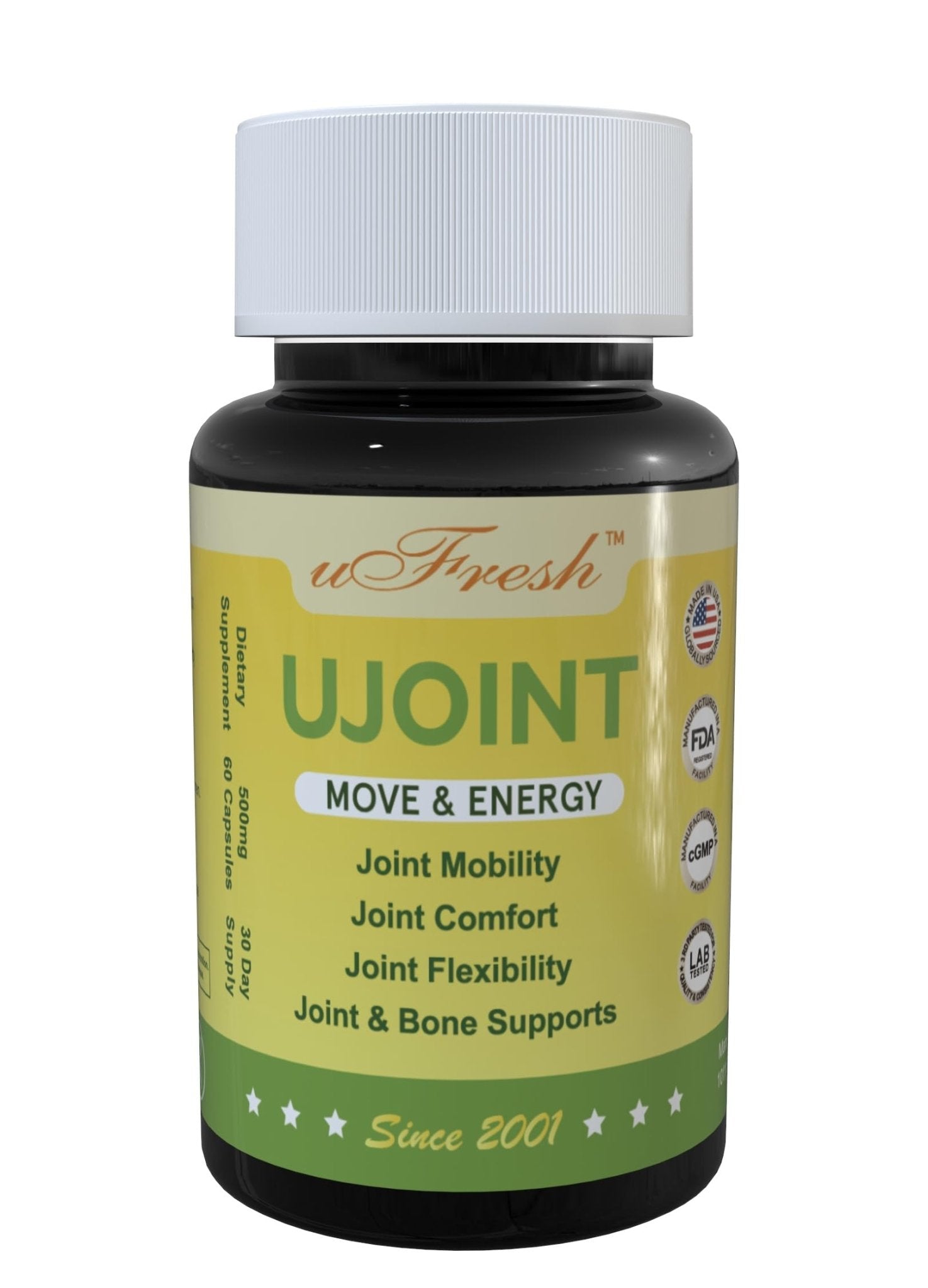 UJoint Move & Energy Joint Flexibility and Mobility Dietary Supplements, 30 Day Supply, 60 Capsules (1) - TrustMedUSA