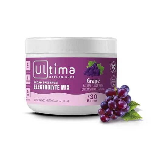 Ultima Replenisher Daily Electrolyte Drink Mix – Grape, 30 Servings – Hydration Powder - TrustMedUSA