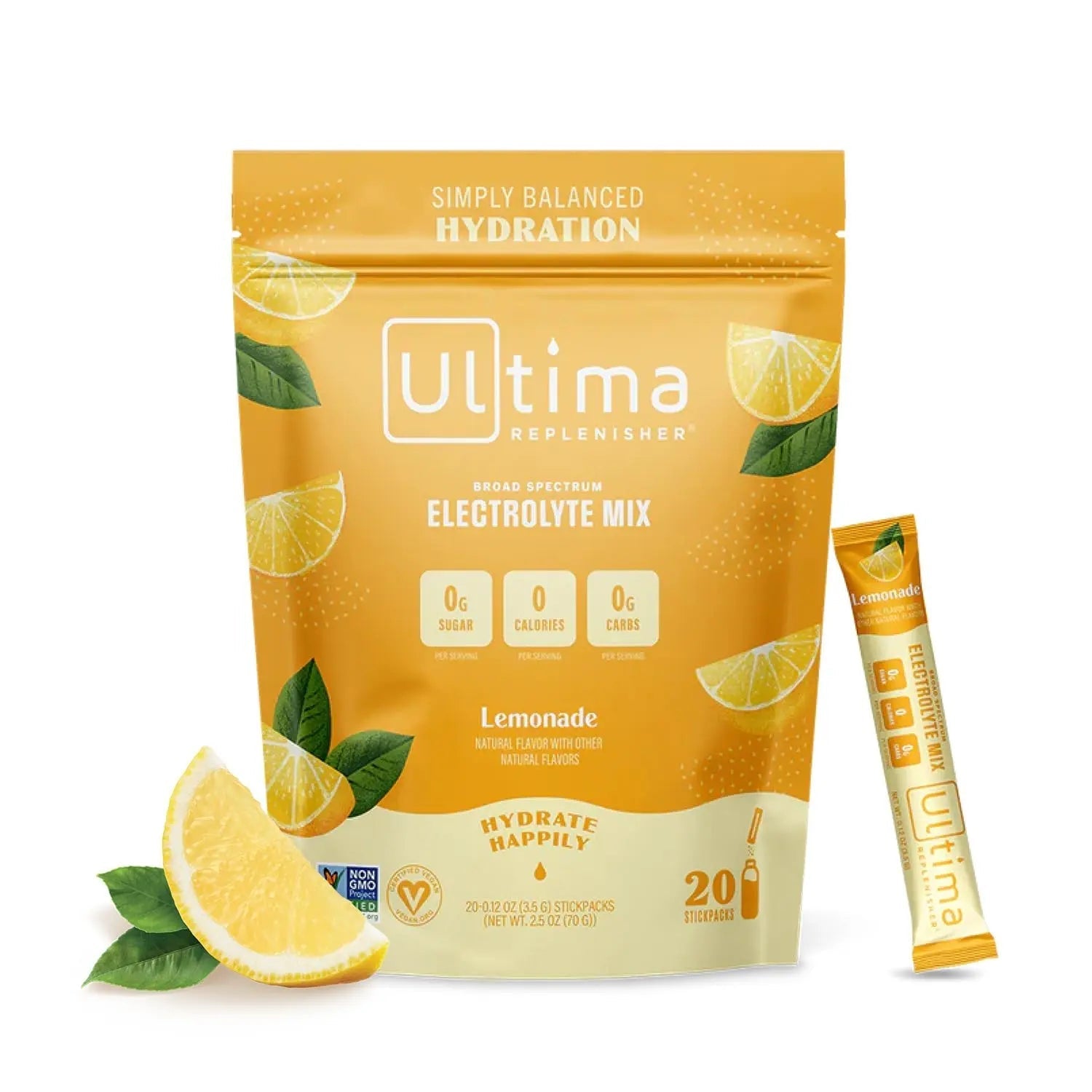 Ultima Replenisher Daily Electrolyte Drink Mix – Lemonade, 20 Stickpacks – Hydration - TrustMedUSA
