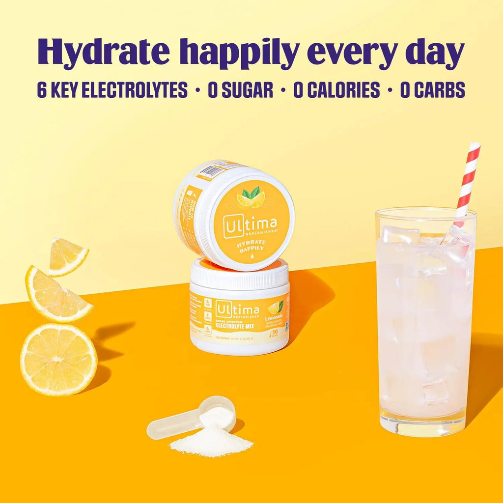 Ultima Replenisher Daily Electrolyte Drink Mix – Lemonade, 30 Servings – Hydration Powder - TrustMedUSA