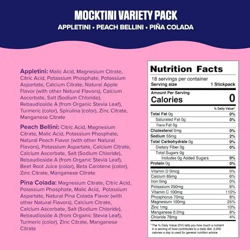 Ultima Replenisher Daily Electrolyte Drink Mix – Mocktini Variety, 18 Stickpacks – Hydration - TrustMedUSA