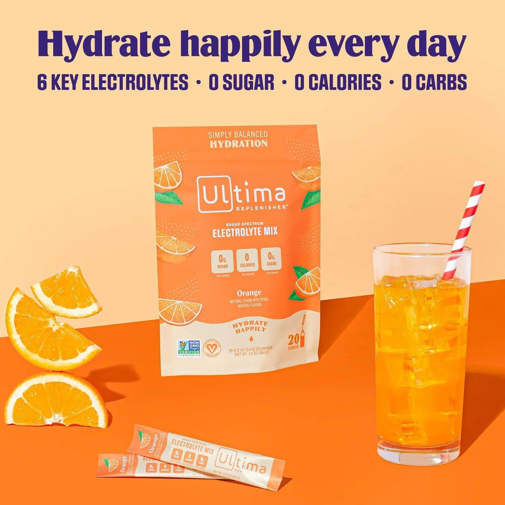 Ultima Replenisher Daily Electrolyte Drink Mix – Orange, 20 Stickpacks – Hydration - TrustMedUSA