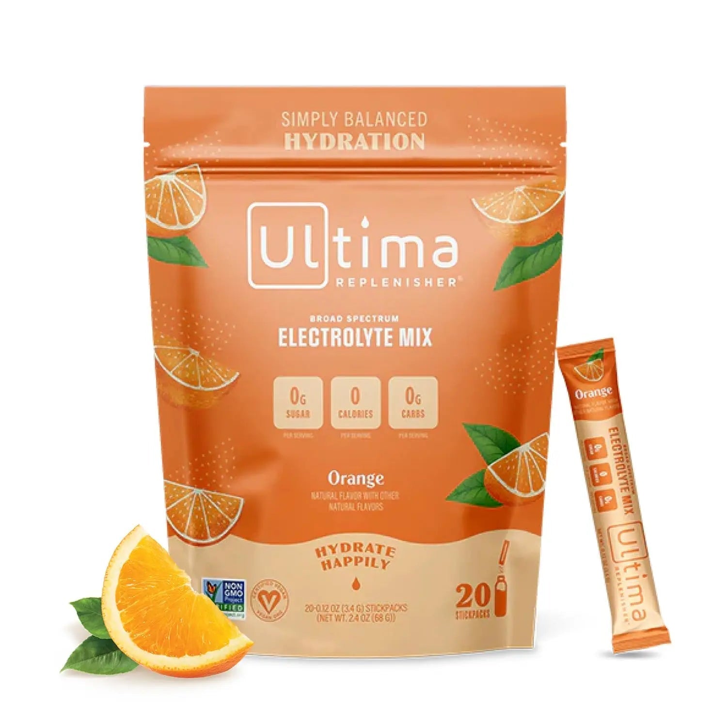 Ultima Replenisher Daily Electrolyte Drink Mix – Orange, 20 Stickpacks – Hydration - TrustMedUSA