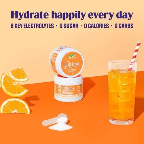 Ultima Replenisher Daily Electrolyte Drink Mix – Orange, 30 Servings – Hydration Powder - TrustMedUSA