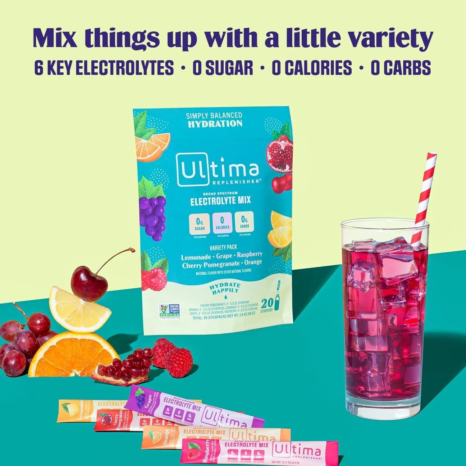 Ultima Replenisher Daily Electrolyte Drink Mix – Original Variety, 20 Stickpacks – Hydration - TrustMedUSA