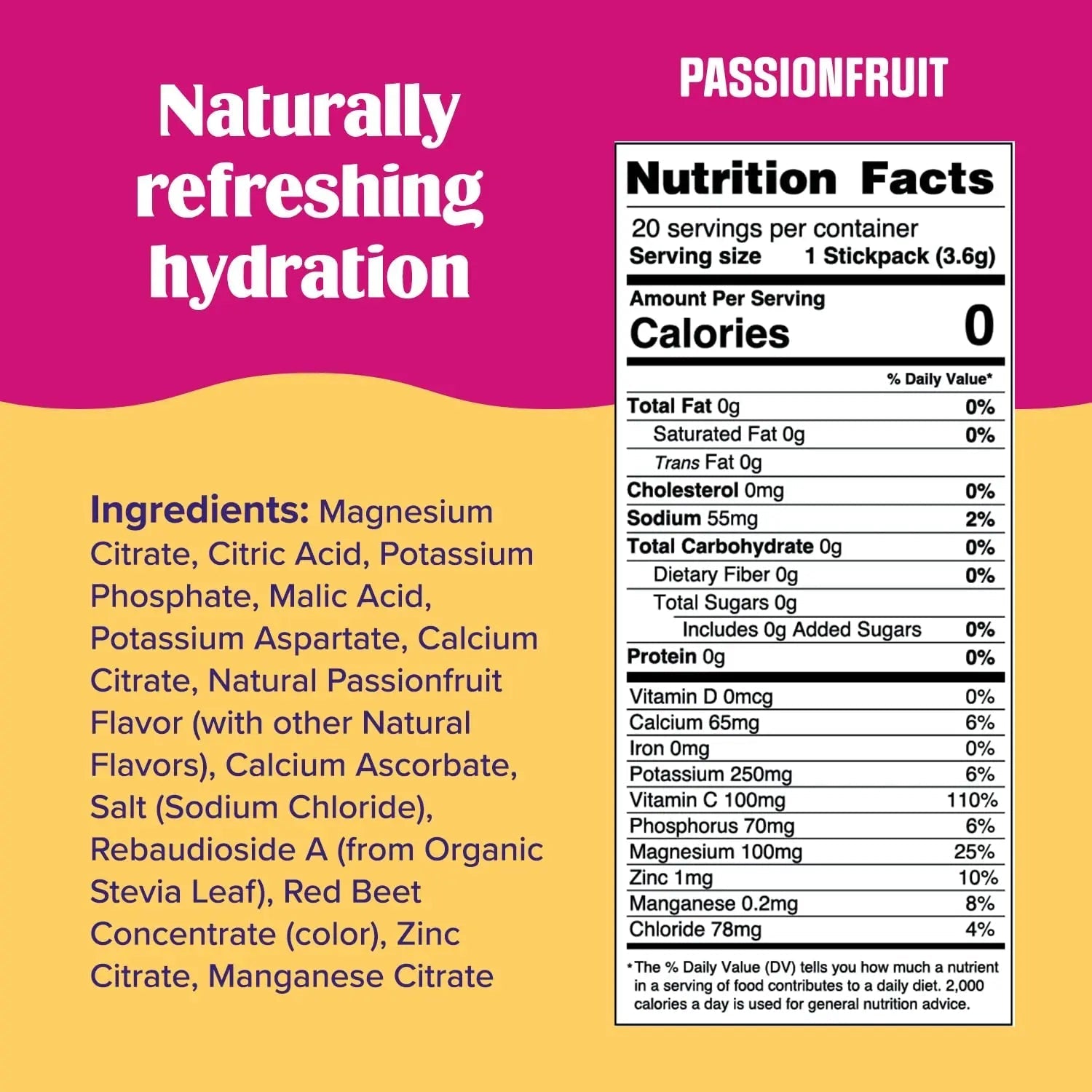 Ultima Replenisher Daily Electrolyte Drink Mix – Passionfruit, 20 Stickpacks – Hydration - TrustMedUSA