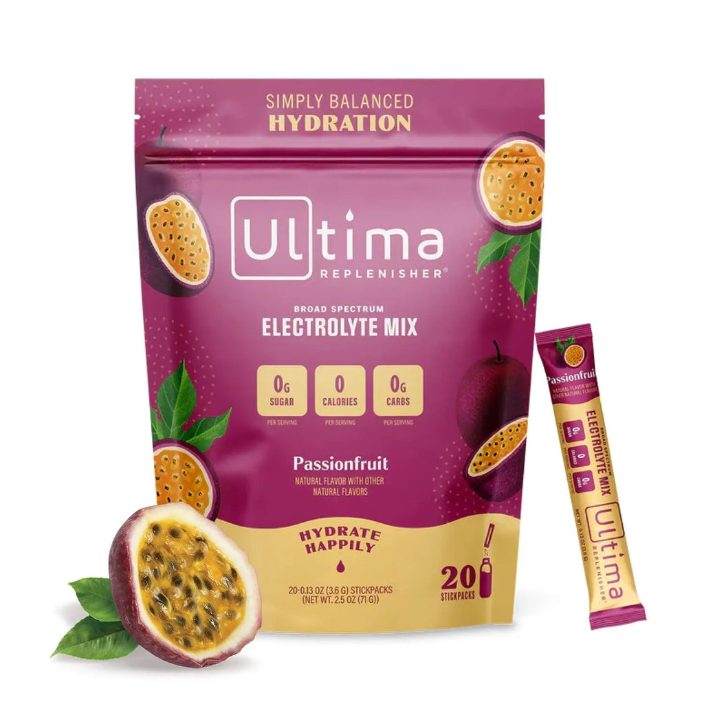 Ultima Replenisher Daily Electrolyte Drink Mix – Passionfruit, 20 Stickpacks – Hydration - TrustMedUSA