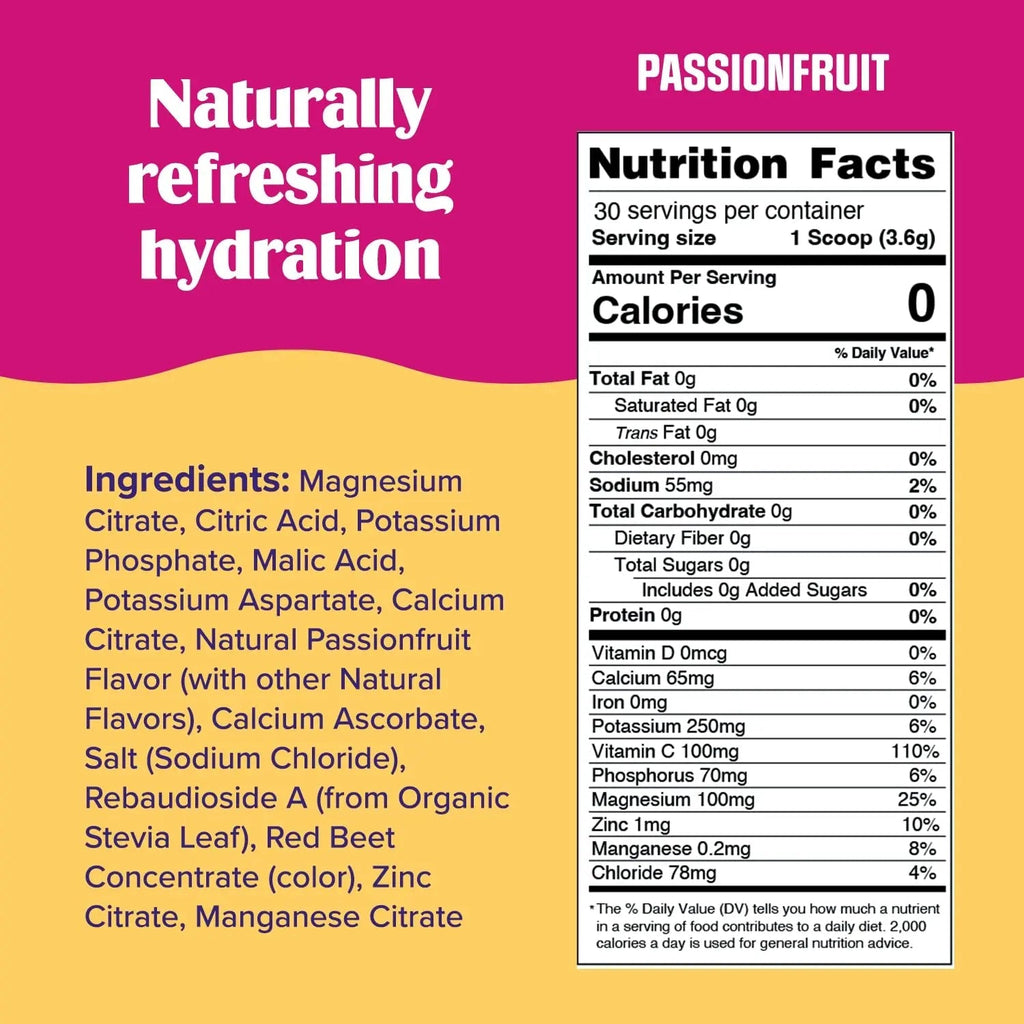 Ultima Replenisher Daily Electrolyte Drink Mix – Passionfruit, 30 Servings – Hydration - TrustMedUSA