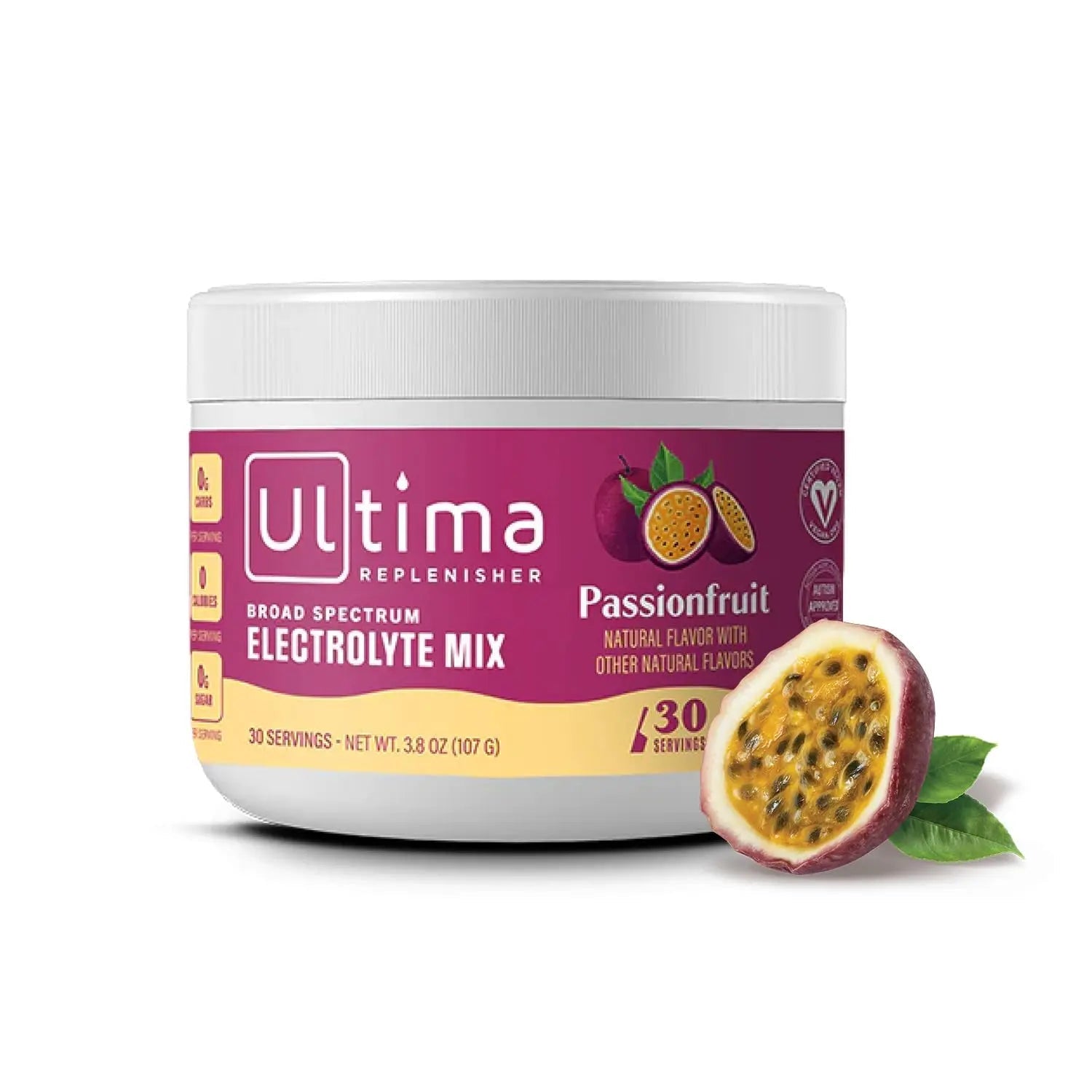 Ultima Replenisher Daily Electrolyte Drink Mix – Passionfruit, 30 Servings – Hydration - TrustMedUSA